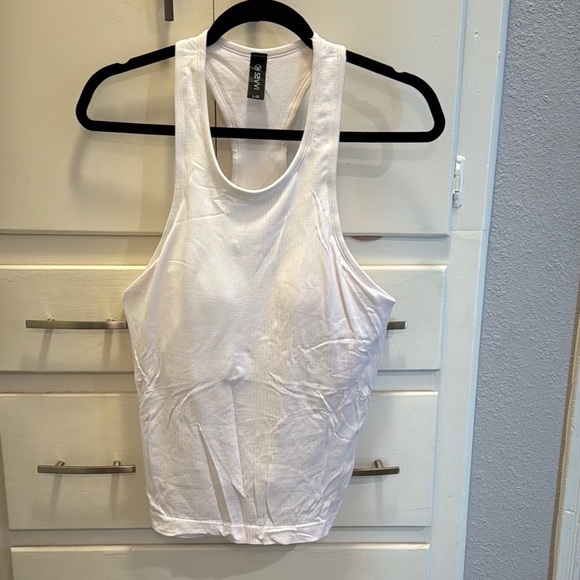 White Racerback Tank Top - Picture 6 of 6